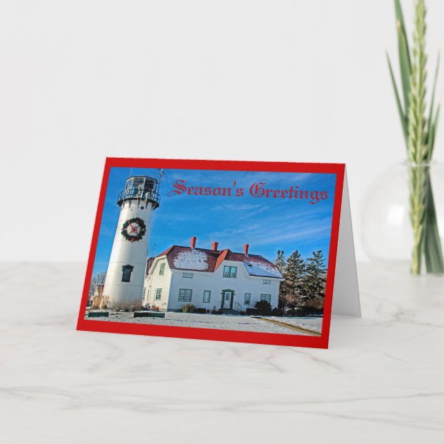 Cartão De Festividades Chatham Light - Season's Greetings (Frente)