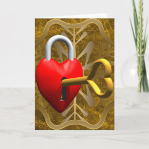 Cartão De Festividades Chave do Meu Coração