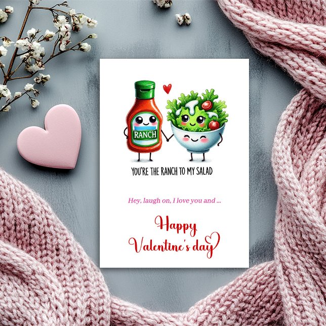 Cartão De Festividades Cheeky Valentine Card Cute Food Pun Humor (Cheeky Valentine Card Cute Food Pun Humor)