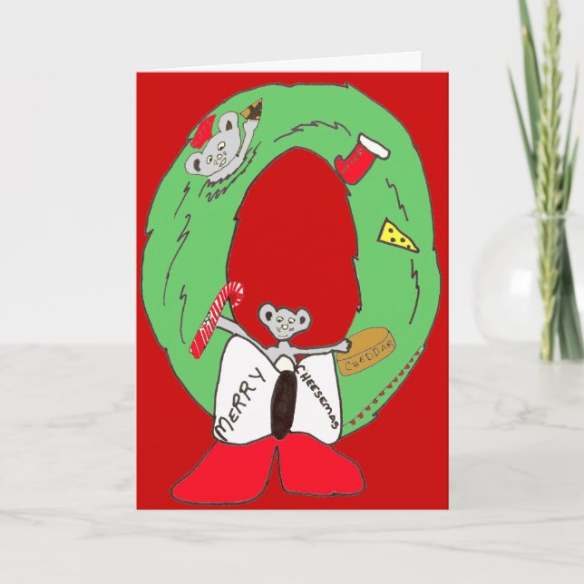 Cartão De Festividades Cheesemas de feliz (Frente)