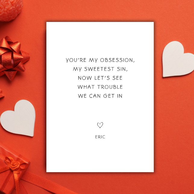 Cartão De Festividades Cheesy Cheeky Meus Namorados Sujos Mais Doces (Criador carregado)