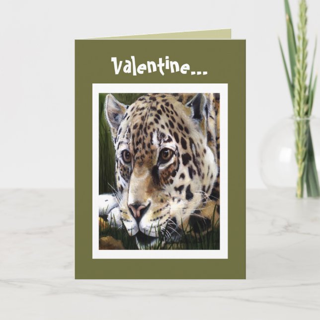 Cartão De Festividades Cheetah Valentine Card (Frente)