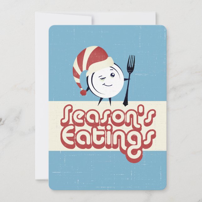 Cartão De Festividades Chef de cozinha de janto restauração Natal (Frente)