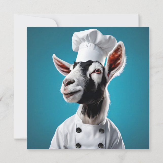 Cartão De Festividades Chef Goat (Frente)