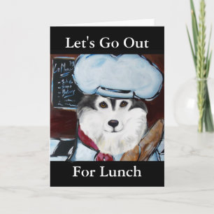 Cartão De Festividades Chef Malamute do Alasca