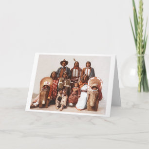 Cartão De Festividades Chefe Sevara e Família. Ute1897