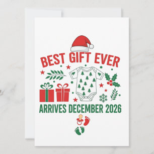 Cartão De Festividades Chegou o melhor presente no Natal de dezembro de 2