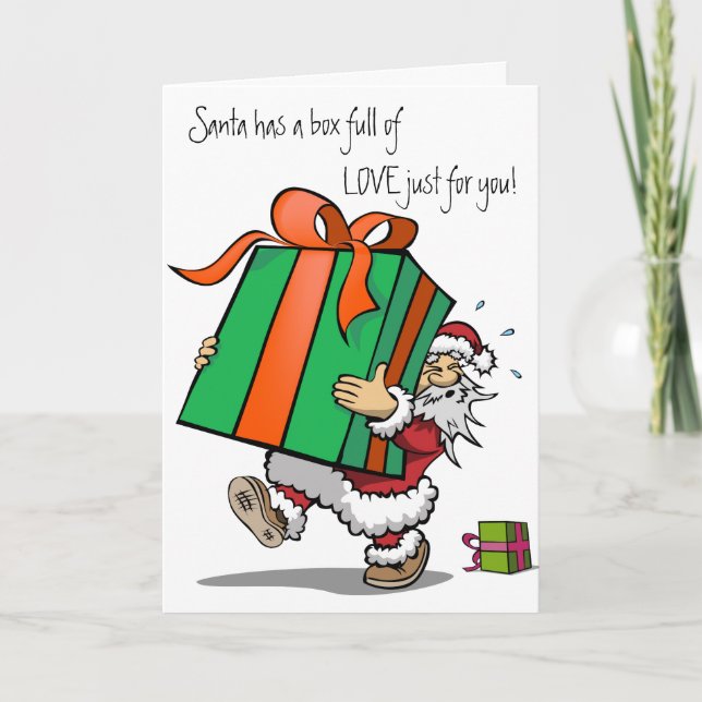 Cartão De Festividades Cheio de Natal do Amor (Frente)