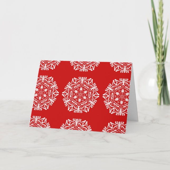 Cartão De Festividades Cherry Mandala (Frente)