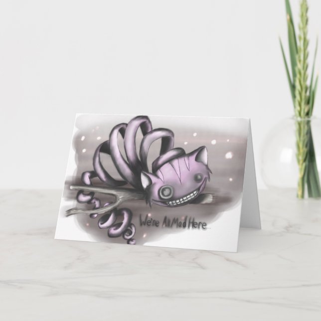 Cartão De Festividades Cheshire Cat - Alice Card (Frente)