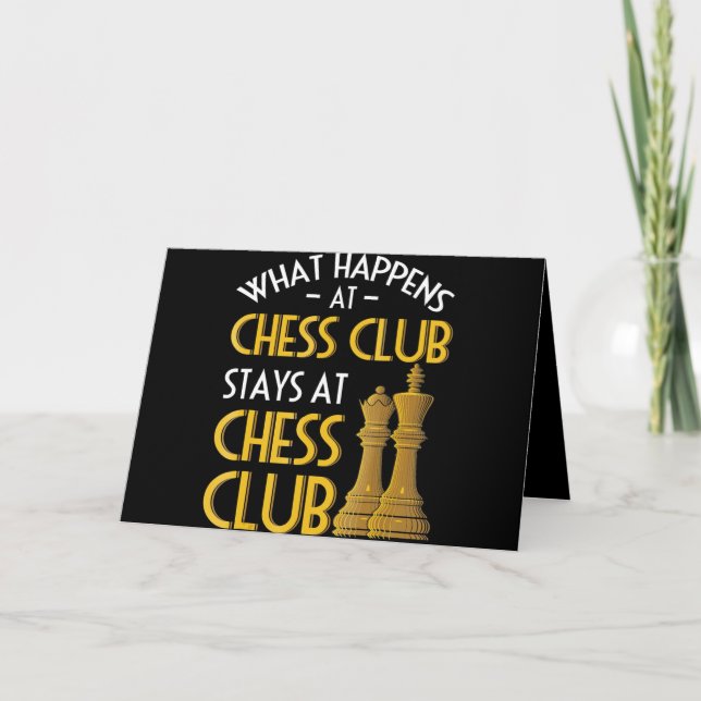 Cartão De Festividades Chess Lover | O Que Acontece No Chess Club Humor (Frente)