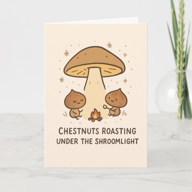Cartão De Festividades Chestnuts Roasting - Funny Christmas Card (Frente)