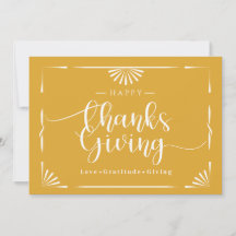 Chic Elegant Mostarda de Ação de Graças