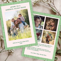 Chic Gingham Christmas Pink Green Personagem 5 Fot