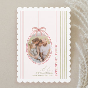 Cartão De Festividades Chic Grandmillennial Coquette Natal