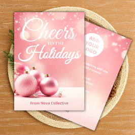 Cartão De Festividades Chic Holiday Card | Custom Business Message