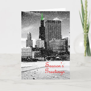 Cartão De Festividades Chicago Christmas Card