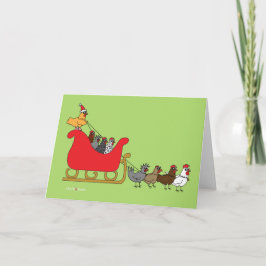 Cartão De Festividades Chickens Christmas