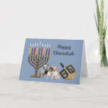 Cartão De Festividades Chihuahua Chanukah Card Menorah Dreidel3<br><div class="desc">Remembering family and friends during the Chanukah season is a wonderful way to keep in touch with the people you love and care about. I created these dog Chanukah cards with love and care and I am sure anyone who loves dogs will be delighted to receive them. You do have...</div>