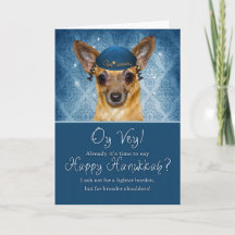 Chihuahua engraçado de Hanukkah com uma Kipá