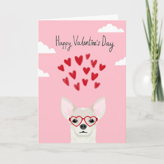 Cartão De Festividades Chihuahua Valentines Love Card - cute dog