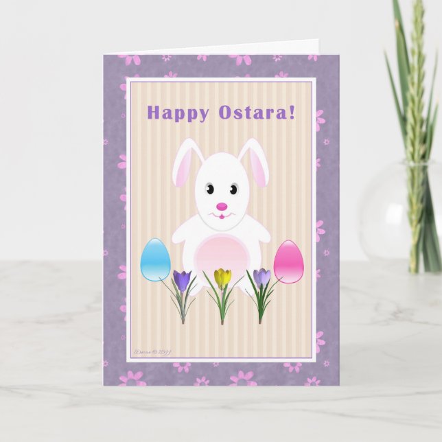 Cartão De Festividades Child - Happy Ostara - Ostara Bunny (Frente)