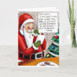 Cartão De Festividades Child's Poison Threat to Santa Greeting Card<br><div class="desc">Child's Poison Threat to Santa Greeting Card</div>