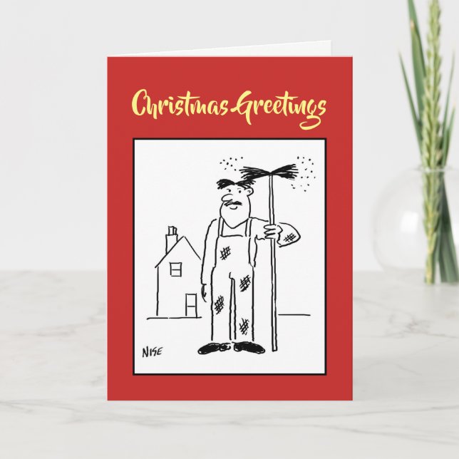 Cartão De Festividades Chimney Sweep Christmas Card (Frente)