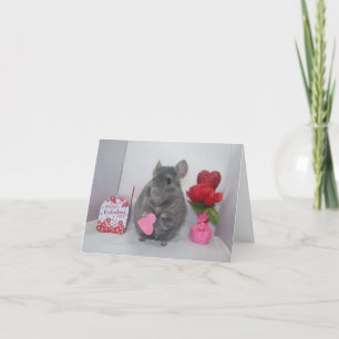 Cartão De Festividades Chinchila valentine incerto