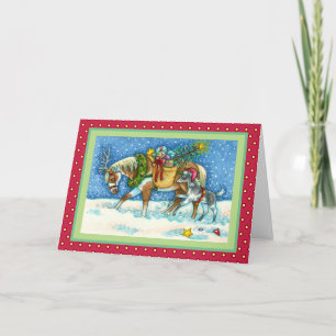 Cartão De Festividades CHINCOTEAGUE PONIES & CHRISTMAS WISHES Verse