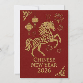 Cartão De Festividades Chinese New Year 2026 - Year of the Horse