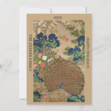 Chinoiserie Pavão Azul com Jardim de Flores Exótic