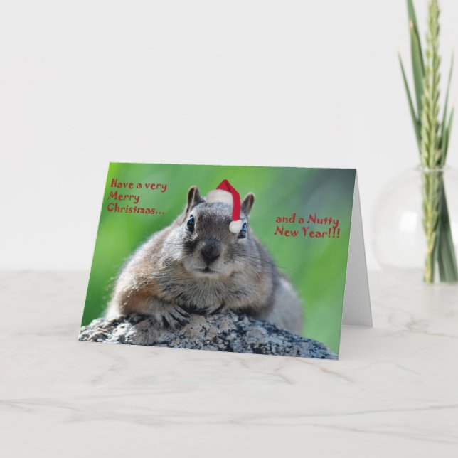 Cartão De Festividades Chipmunk Christmas card (Frente)