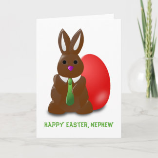 Cartão De Festividades Chocolate Bunny Happy Easter Nephew Greeting Card