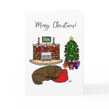 Chocolate de Natal Labrador Dormindo
