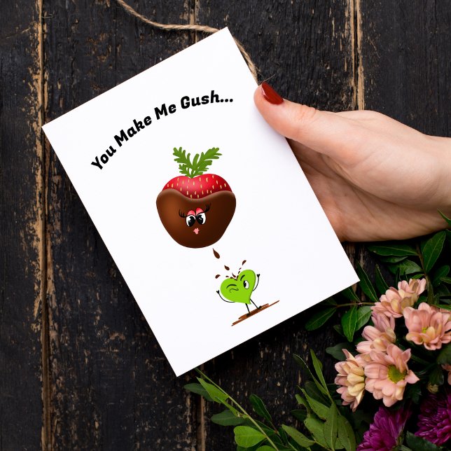 Cartão De Festividades Chocolate Kawaii Coberto De Morango E Doces (Criador carregado)