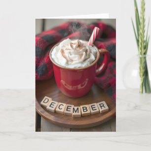 Cartão De Festividades Chocolate quente de dezembro de Natal