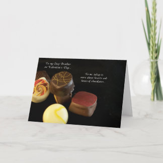 Cartão De Festividades Chocolates Stepbrother Valentine's Day Card