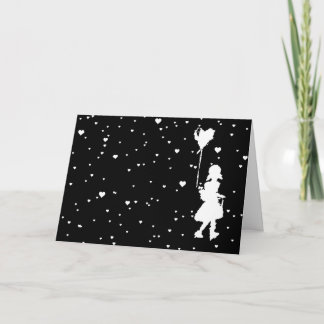 Cartão De Festividades chovendo corações