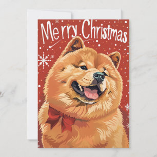 Cartão De Festividades Chow Chow Christmas