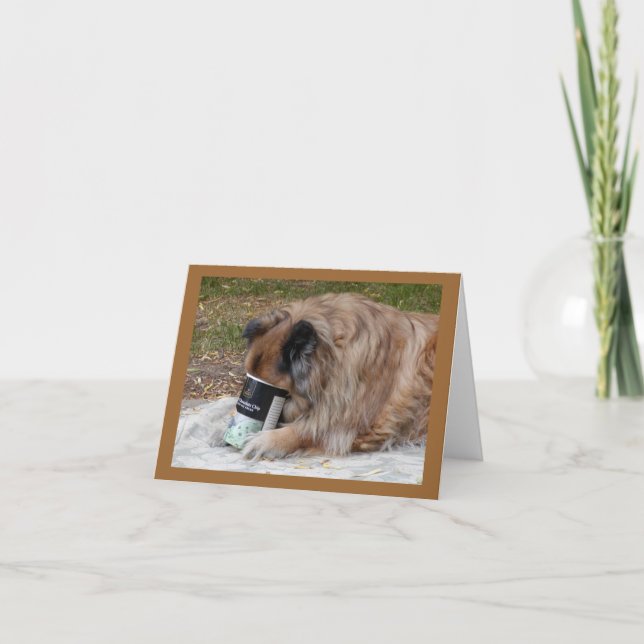 Cartão De Festividades Chow  loves ice cream Valentines Day card (Frente)