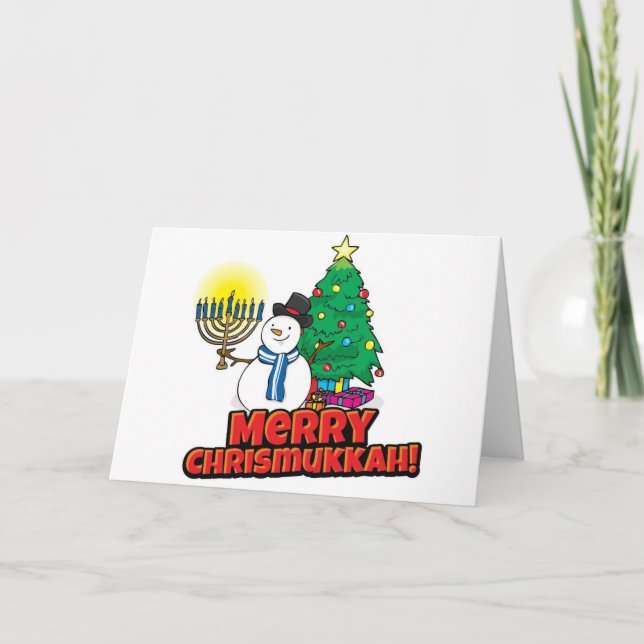 Cartão De Festividades Chrismukkah Card (Frente)