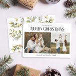 Cartão De Festividades Christmas 2 photo watercolor winter botanical holi<br><div class="desc">Christmas 2 photo watercolor winter botanical
Freepik image</div>