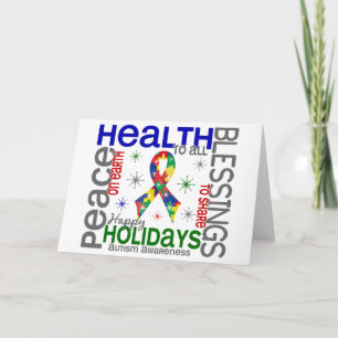 Cartão De Festividades Christmas 4 Autism Snowflakes