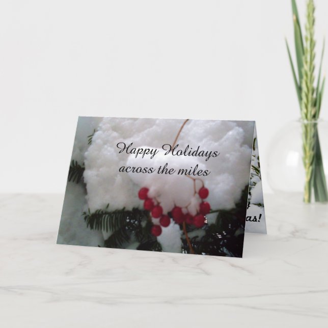 Cartão De Festividades CHRISTMAS ACROSS THE MILES card (Frente)