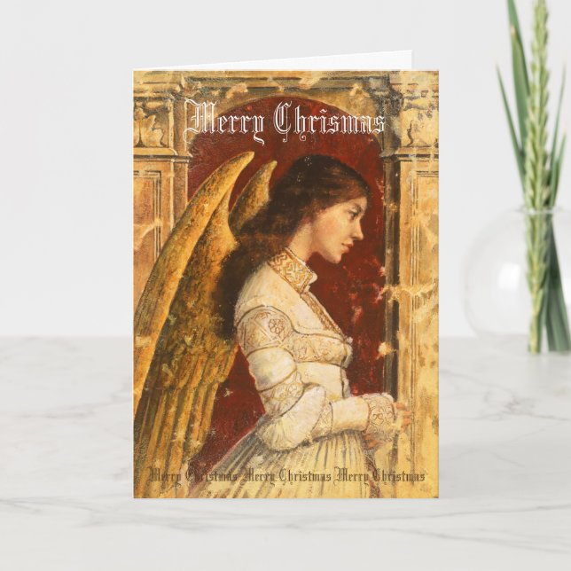 Cartão De Festividades Christmas Angel Greetings Card (Frente)