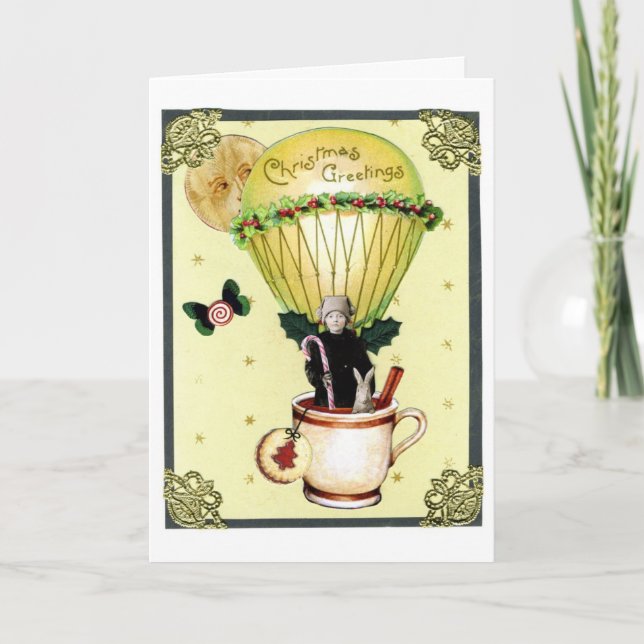 Cartão De Festividades Christmas Balloon Greetting Card (Frente)