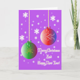 Cartão De Festividades Christmas Balls 3
