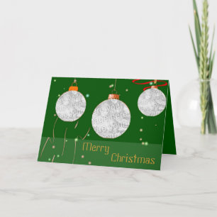 Cartão De Festividades Christmas Balls Photo Frames Card