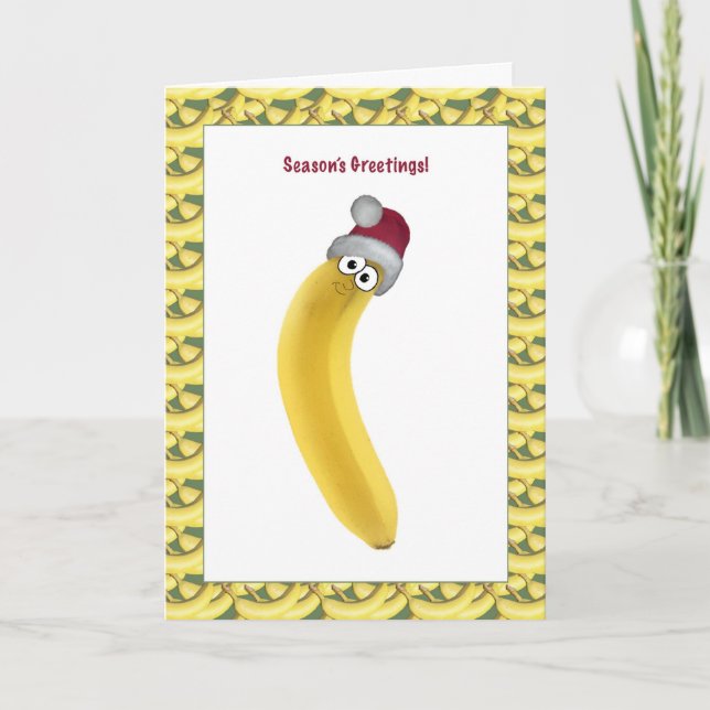 Cartão De Festividades Christmas Banana! (Frente)